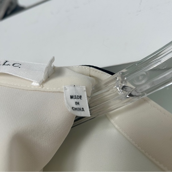A.L.C. white tolan mini dress with black side stripe 4 - Picture 6 of 12